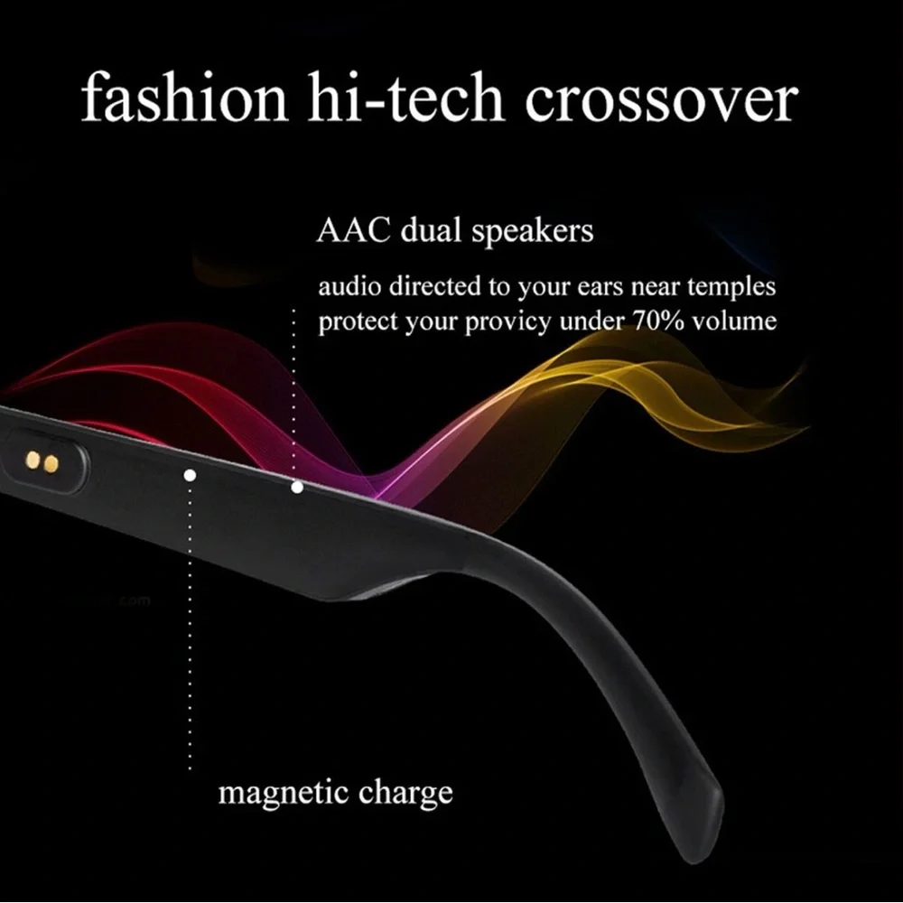 Black Glasses Wireless Headset NWT in the box